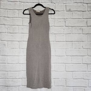 Marine Layer Womens Gray White Striped Lexi Rib Daytime Bodycon Dress XS
